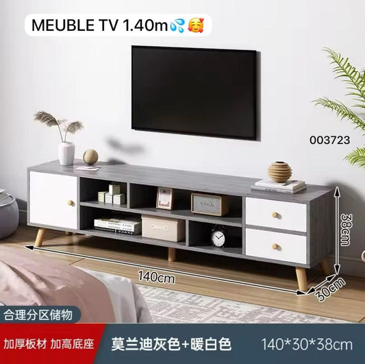 Meuble Tv de luxe en bois 1.40m