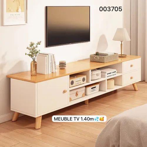 Meuble Tv de luxe en bois 1.40m
