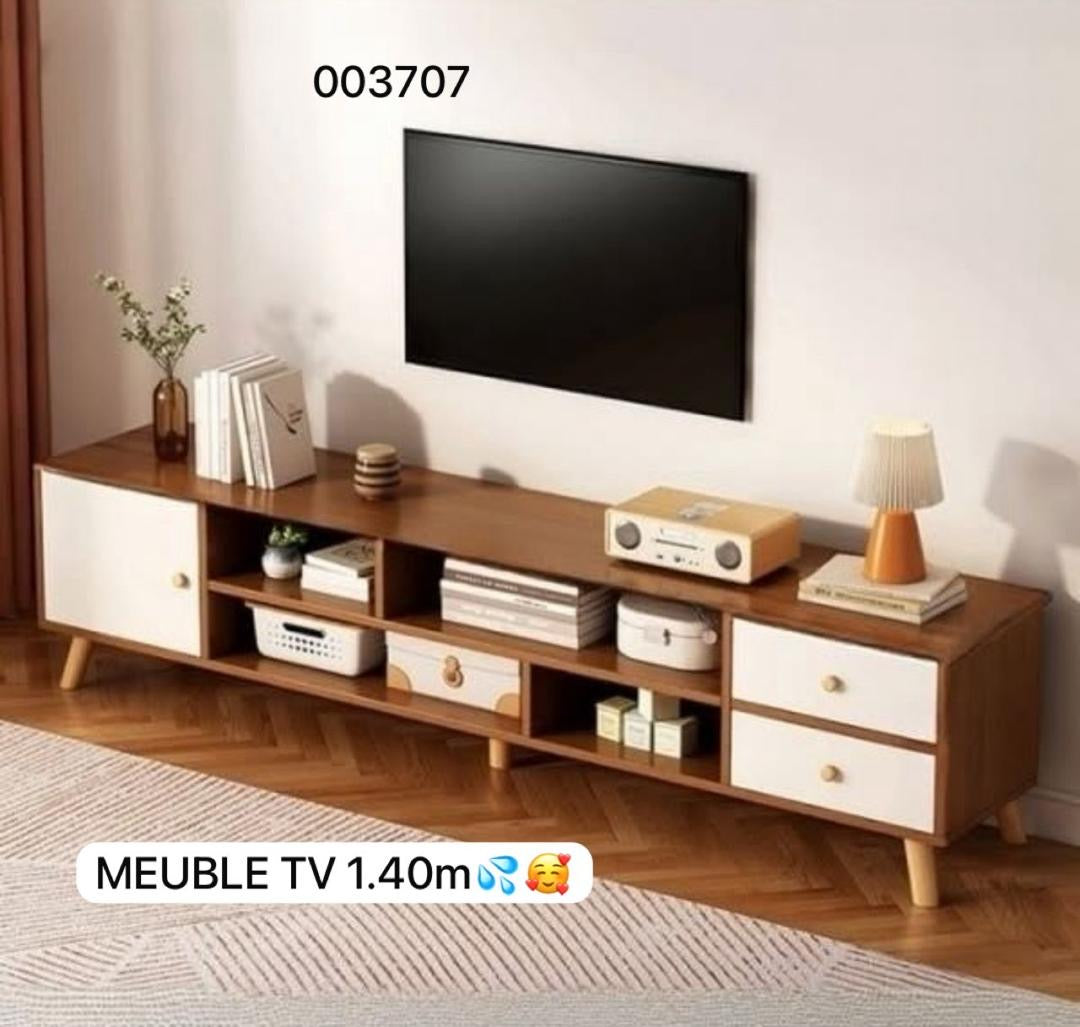 Meuble Tv de luxe en bois 1.40m